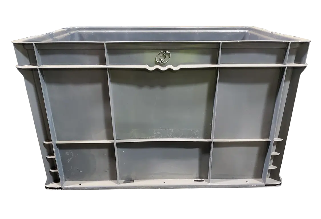 Used BCD 24" x 15" x 14" Gray Hand Tote Reinforced Bottom - Image 2