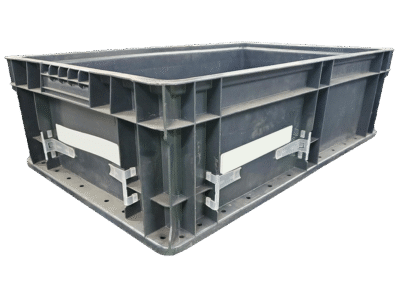 2415-7 UGHTRB (NB1).jpg Used BCD 24" x 15" x 7" Gray Hand Tote Reinforced Bottom