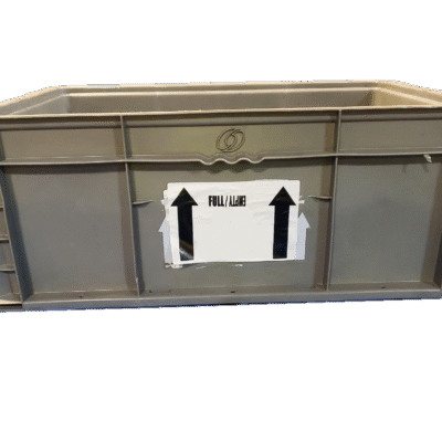 Used BCD 24″ x 15″ x 9″ Gray Hand Tote Reinforced Bottom