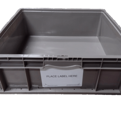 New Monoflo 24″ x 22″ x 7″ Gray Hand Tote Smooth Bottom with Free White Labels