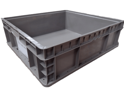 New Monoflo 24" x 22" x 7" Gray Hand Tote Smooth Bottom with Free White Labels