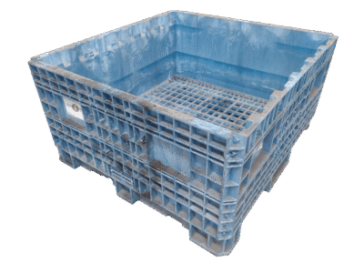 Reconditioned BCD 45" x 48" x 25" All Blue Fixed Wall Bulk Container