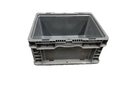 Used BCD 15" x 12" x 7" Gray Hand Tote Reinforced Bottom
