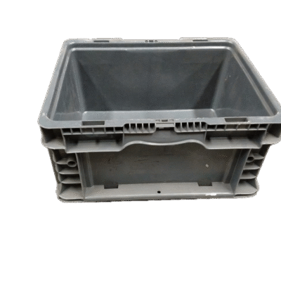 Used BCD 15″ x 12″ x 7″ Gray Hand Tote Reinforced Bottom