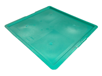 Used BCD  24" x 22" x 0.5" Green Hand Tote Lid
