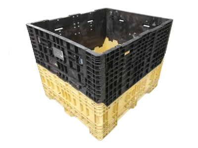 5748-44-RMCAGR2D-1-.webp Reconditioned BCD 57" x 48" x 44" Mixed Color All Good Runner Collapsible Bulk Container-2 Drop Doors