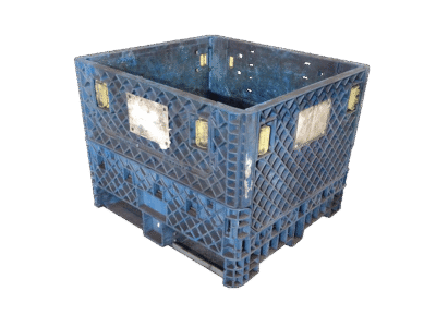 Reconditioned BCD 30" x 32" x 25" All Blue All Good Runner Collapsible Bulk Container