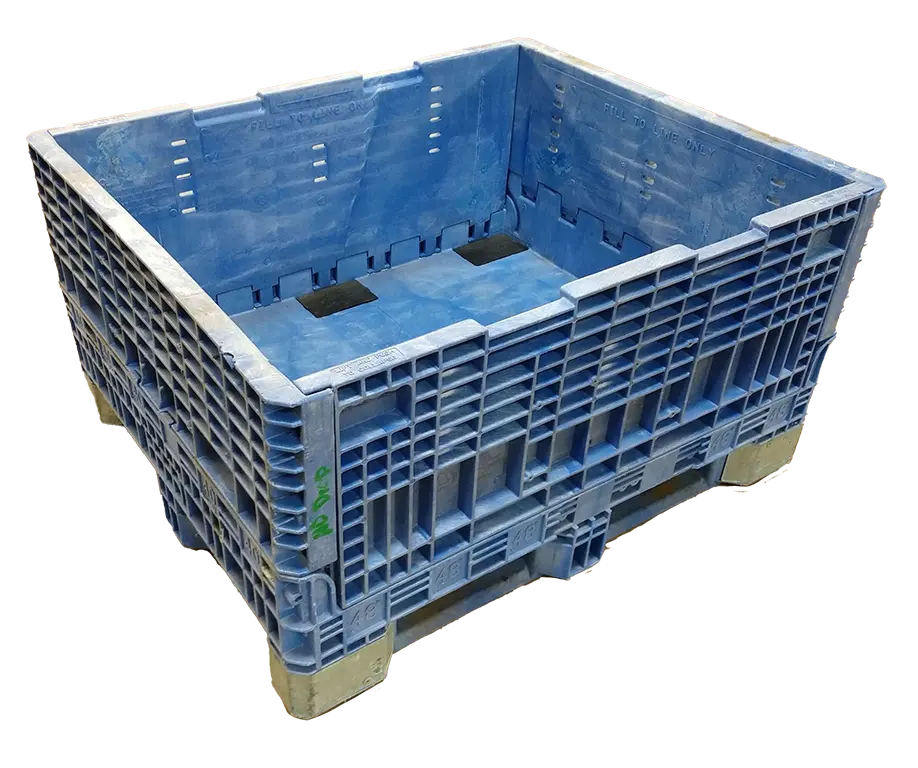 Reconditioned BCD 40" x 48" x 25" Mixed Color No Drop Door Bulk Container