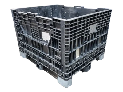 Reconditioned BCD 40" x 48" x 34" All Black Collapsible Bulk Container