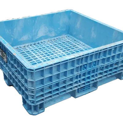 Reconditioned BCD 45″ x 48″ x 19″ All Blue Fixed Wall All Good Runner Bulk Container