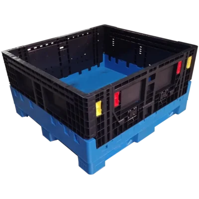 New Monoflo 45″ x 48″ x 25″ Blue Base Black Wall Bulk Container
