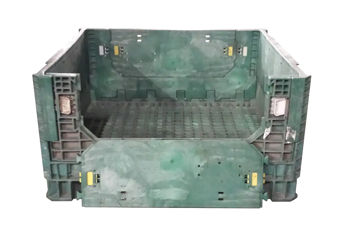 Reconditioned BCD 45" x 48" x 25" All Green Bulk Container - Image 2