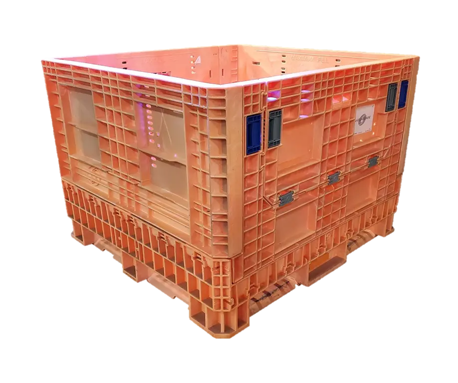 Lightly Used Orbis 45" x 48" x 34" All Orange HDRNV Bulk Container