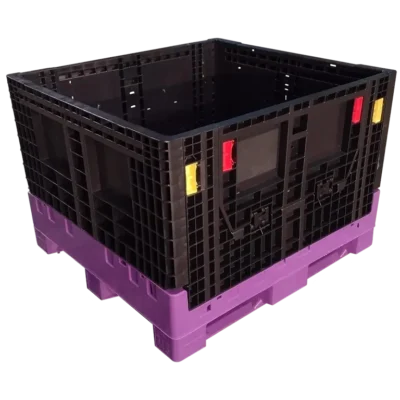 New Monoflo 45″ x 48″ x 34″ Purple Base Black Wall Bulk Container