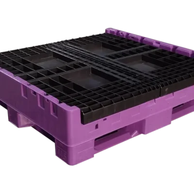 New Monoflo 45″ x 48″ x 34″ Purple Base Black Wall Bulk Container