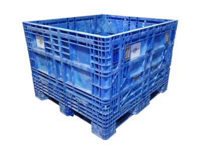 Reconditioned BCD 45" x 48" x 34" All Blue All Good Runner Collapsible Bulk Container