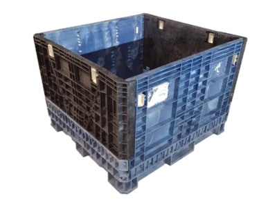 Reconditioned BCD 45" x 48" x 34" Mixed Color Collapsible Bulk Container-2 Drop Doors 45" Side