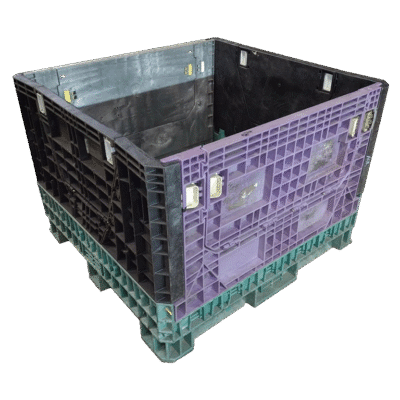 Reconditioned BCD 45″ x 48″ x 34″ Mixed Color Bulk Container-4 Drop Doors