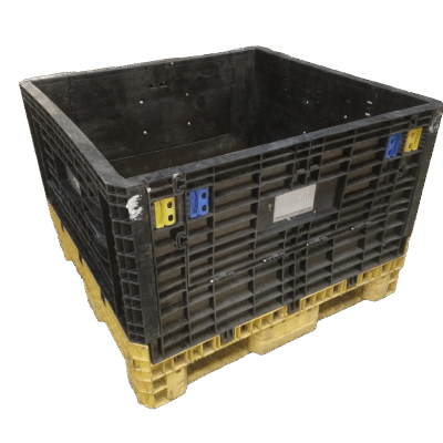 Reconditioned BCD 45″ x 48″ x 34″ Yellow Base Black Wall All Good Runner Bulk Container