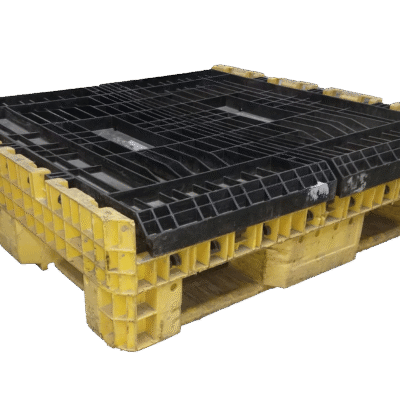 Reconditioned BCD 45″ x 48″ x 34″ Yellow Base Black Wall All Good Runner Bulk Container
