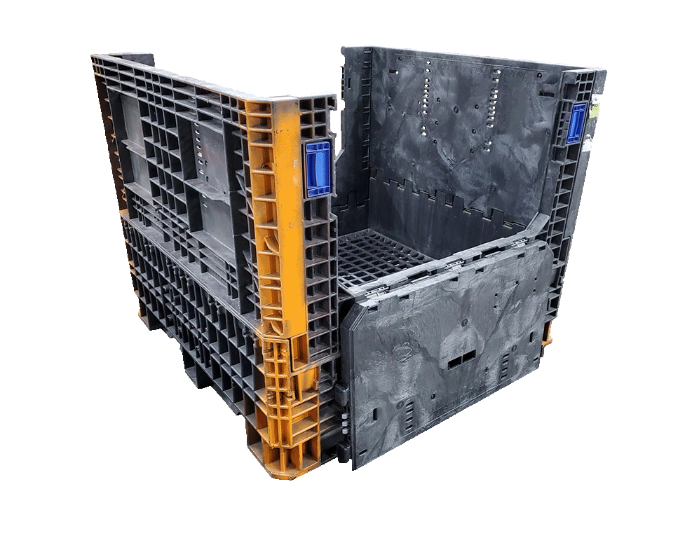 Reconditioned BCD 45" x 48" x 39" All Black All Good Runner Bulk Container - Image 3