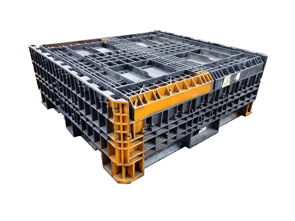 Reconditioned BCD 45" x 48" x 39" All Black All Good Runner Bulk Container - Image 2