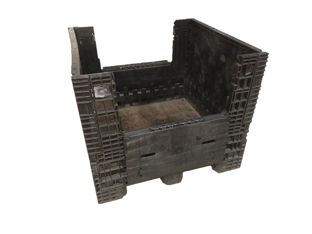 Reconditioned BCD 45" x 48" x 40" All Black Bulk Container - Image 2