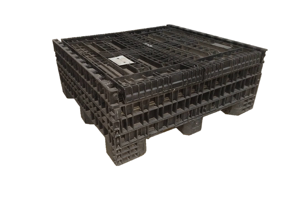 Reconditioned BCD 45" x 48" x 40" All Black Bulk Container - Image 3