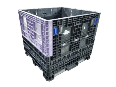 4548-42-RMCAGR-NB-1.jpg-1.png Reconditioned BCD 45" x 48" x 42" Mixed Color All Good Runner Collapsible Bulk Container