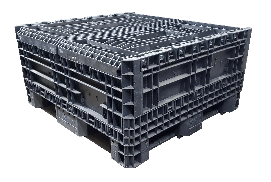 Reconditioned BCD 45" x 48" x 44" All Black All Good Runner Bulk Container - Image 2
