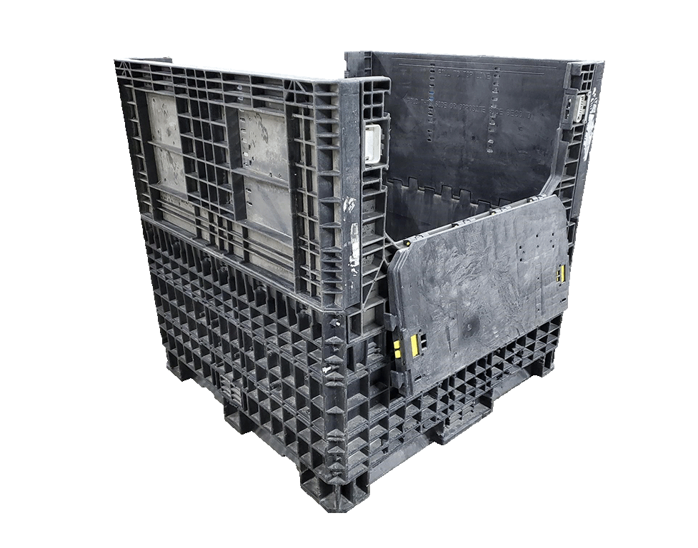Reconditioned BCD 45" x 48" x 48" All Black Bulk Container - Image 2