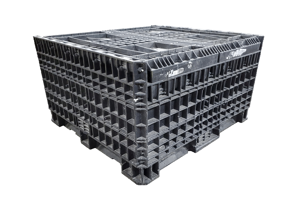 Reconditioned BCD 45" x 48" x 48" All Black Bulk Container - Image 3