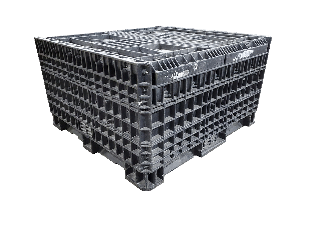 Reconditioned BCD 45" x 48" x 48" All Black All Good Runner Bulk Container - Image 2