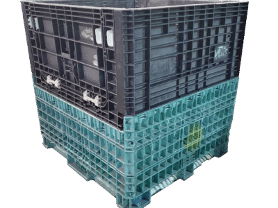 4548-48-RMCAGR-NB1.jpg-1.png Reconditioned BCD 45" x 48" x 48" Mixed Color All Good Runner Collapsible Bulk Container