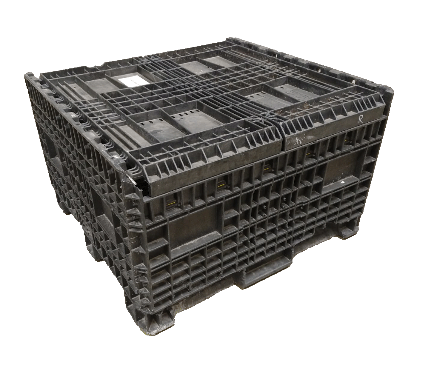 Reconditioned BCD 45" x 48" x 50" All Black Bulk Container - Image 2