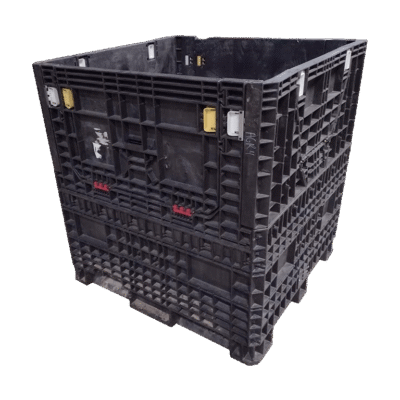 Reconditioned BCD 45″ x 48″ x 50″ All Black Bulk Container-4 Drop Doors