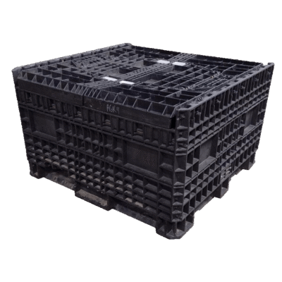 Reconditioned BCD 45″ x 48″ x 50″ All Black Bulk Container-4 Drop Doors