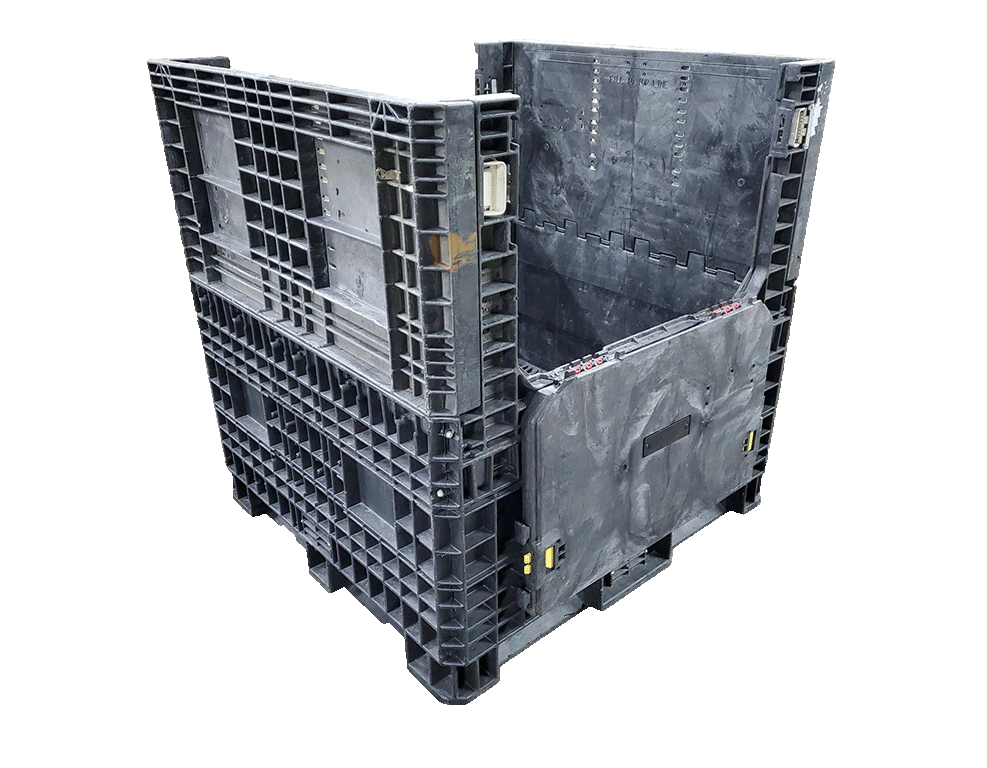 Reconditioned BCD 45" x 48" x 50" All Black All Good Runner Bulk Container - Image 3