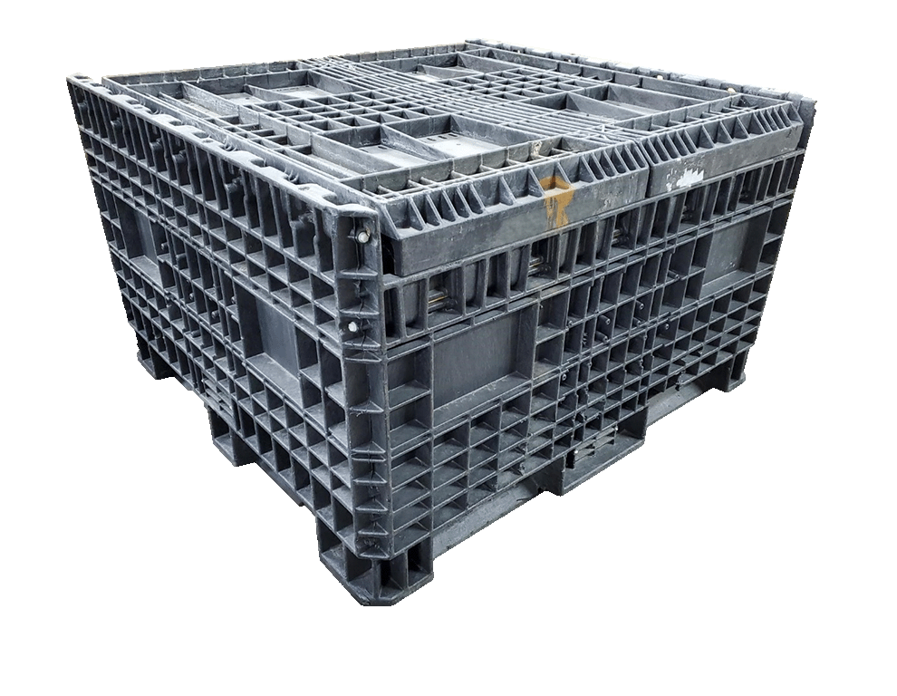 Reconditioned BCD 45" x 48" x 50" All Black All Good Runner Bulk Container - Image 2