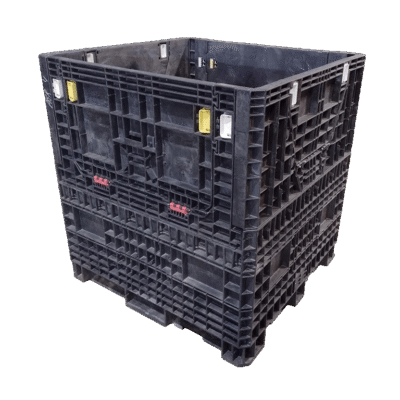 Reconditioned BCD 45″ x 48″ x 50″ All Black All Good Runner Bulk Container-4 Drop Doors