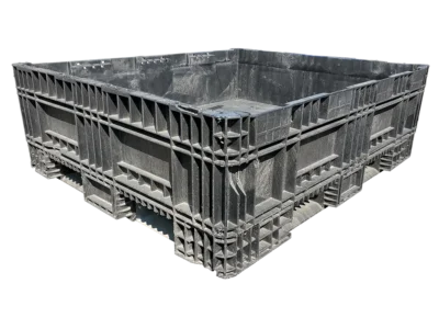 Reconditioned BCD 56" x 48" x 19" All Black All Good Runner Fixed Wall Bulk Container
