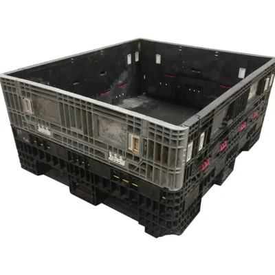 Reconditioned BCD 56″ x 48 x 25″ Mixed Color All Good Runner Bulk Container-4 Drop Doors