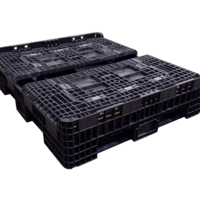 New Orbis 56″ x 48″ x 34″ All Black Bulk Container-4 Drop Doors