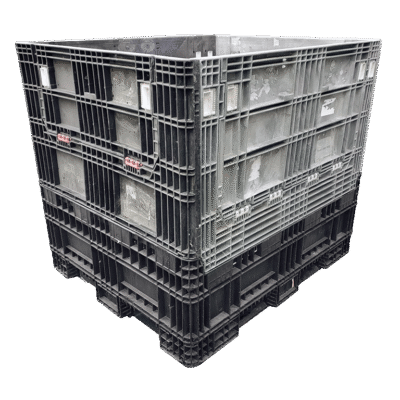 Reconditioned BCD 56″ x 48″ x 50″ Mixed Color All Good Runner Bulk Container-4 Drop Doors