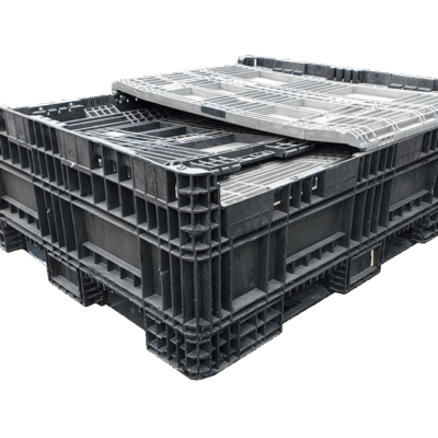 Reconditioned BCD 56″ x 48″ x 50″ Mixed Color All Good Runner Bulk Container-4 Drop Doors