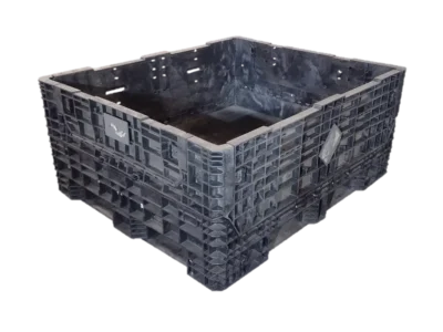 5748-25-RABAGR2D48-NB1-1.webp Reconditioned BCD 57" x 48" x 25" All Black All Good Runner Collapsible Bulk Container-2 Drop Doors 48" Side