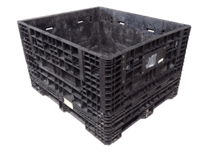 5748-34-RABAGR4D-NB1-1.png Reconditioned BCD 57" x 48" x 34" All Black All Good Runner Collapsible Bulk Container-4 Drop Doors