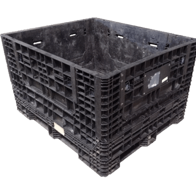 Reconditioned BCD 57″ x 48″ x 34″ All Black All Good Runner Bulk Container-4 Drop Doors