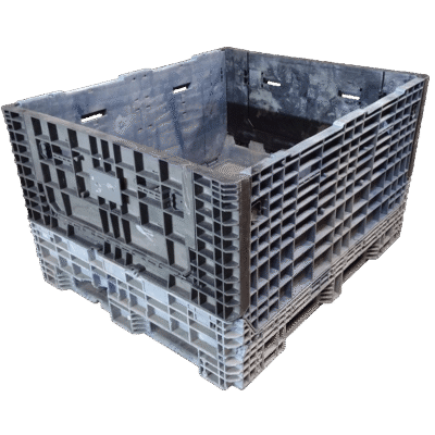 Reconditioned BCD 57″ x 48″ x 25″ Mixed Color All Good Runner Bulk Container-2 Drop Doors 48″ Side