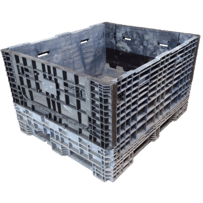 Reconditioned BCD 57″ x 48″ x 34″ All Black All Good Runner Bulk Container-2 Drop Doors 48″ Side